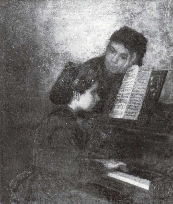 Thomas Eakins Am Klavier oil painting image